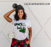 Load image into Gallery viewer, Grinch Fuel Christmas Coffee Adult Unisex Tee