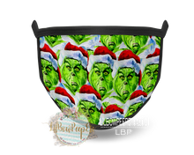 Load image into Gallery viewer, Grinch Seeing Double Printed Mask