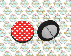 Hardboard Studs Hearts Red