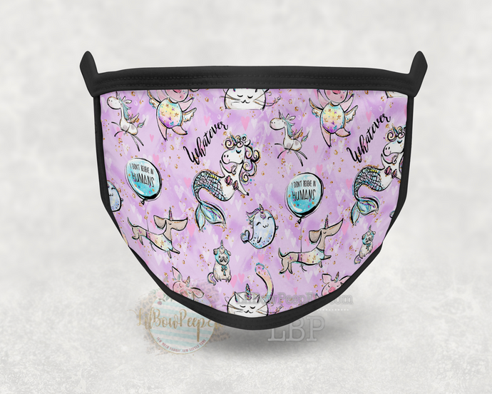 I Don't Believe In Humans Printed Mask