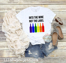 Load image into Gallery viewer, Into The Wine Not The Label Unisex Adult Tee