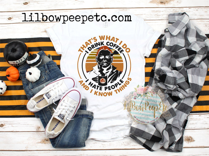 That's What I Do Coffee Halloween Unisex Adult Tee Or Raglan