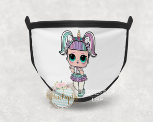 LOL Unicorn Doll  Printed Mask