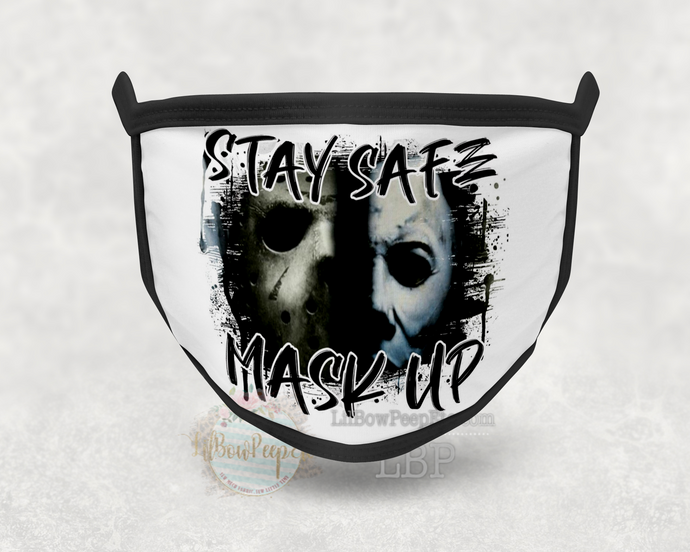 Stay Safe Mask Up Halloween Printed Mask