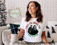 Load image into Gallery viewer, Meet Me Under The Mistletoe Scream Christmas Movies Adult Unisex Tee