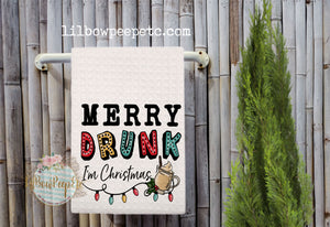 Towel: Rarely Merry Drunk I'm Christmas