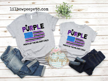 Load image into Gallery viewer, Purple Up Military Child Unisex Adult Tee