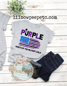 Military Purple Up YOUTH UNISEX TEE