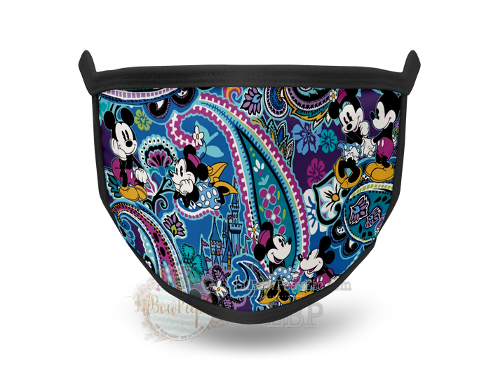 Mouse Love Paisley Printed Mask
