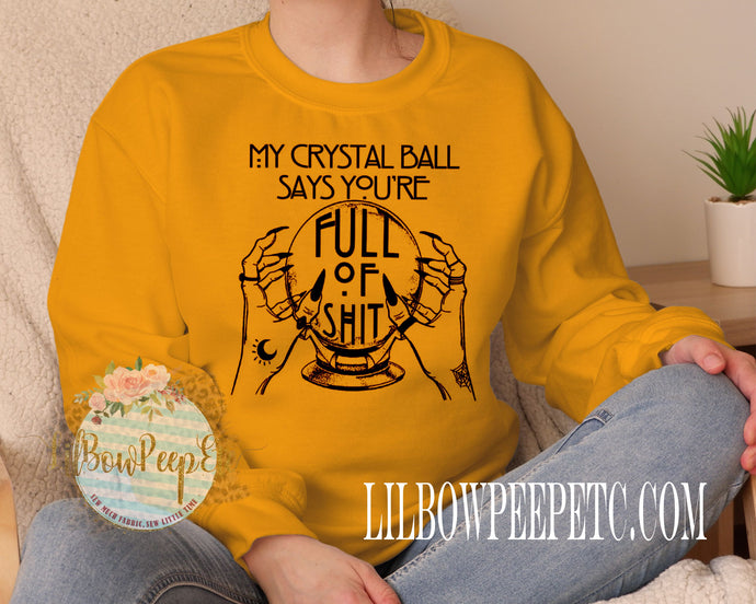 My Crystal Ball Says You're Full Of Shit Unisex Sweatshirt