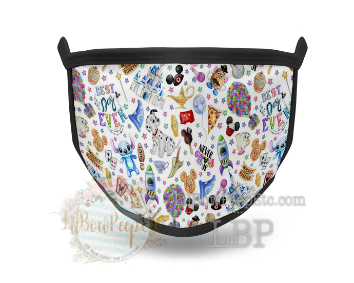 Never Grow Up Printed Mask