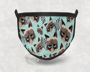 Grumpy Cat Nope Printed Mask