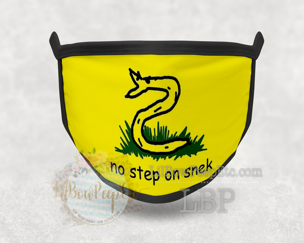 No Step On Snek Printed Mask