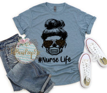 Load image into Gallery viewer, Nurse Life Skull Leopard Tee