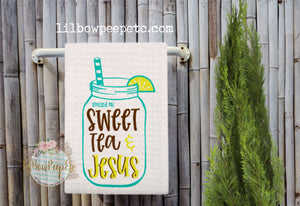 Hand Towel: Raised On Sweet Tea & Jesus