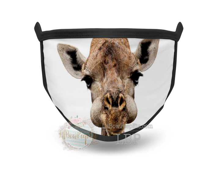 Giraffe Pout Face Printed Mask