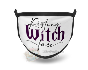 Resting Witch Face Printed Mask