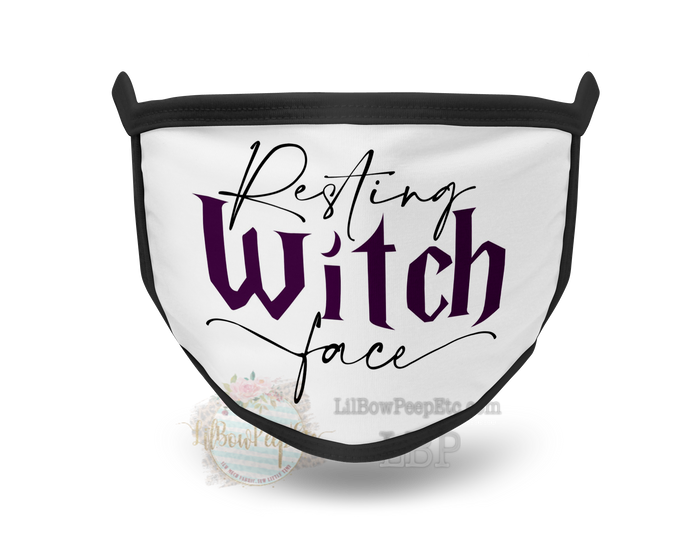 Resting Witch Face Printed Mask
