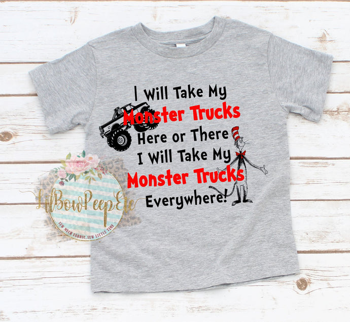 Seuss I will Take My Monster Trucks Everywhere