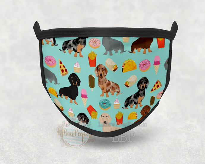 Snacks dachshunds Printed Mask