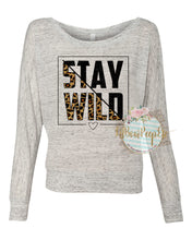 Load image into Gallery viewer, Stay Wild : Women’s Flowy Off Shoulder Long Sleeve Tee