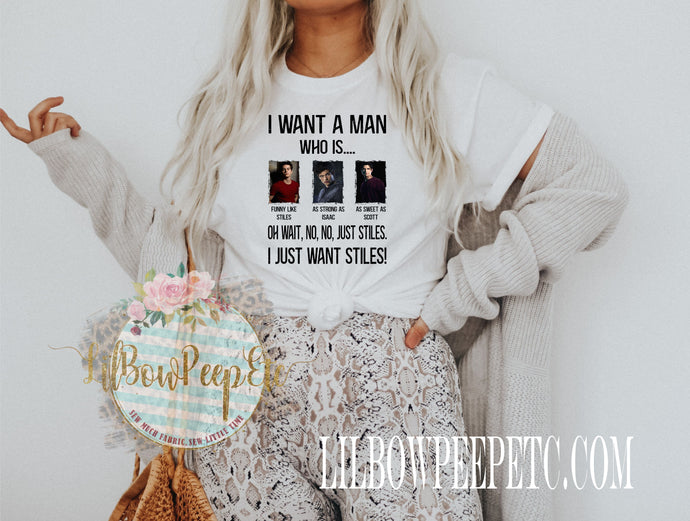 I Just Want Stiles Teen Wolf Unisex Tee Or Raglan