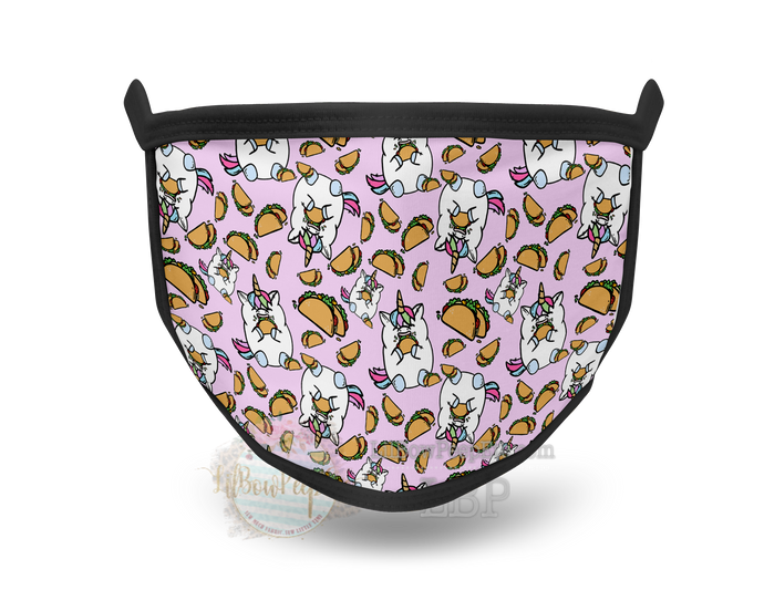 Tacos And Unicorns Printed Mask