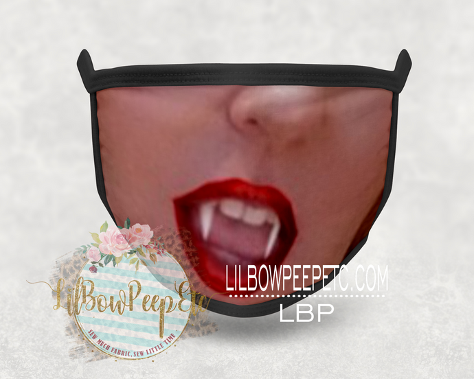 Sexy Vampire Mouth Printed Mask
