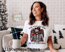 Load image into Gallery viewer, When You&#39;re Dead Inside But It&#39;s Christmas Leopard Coffee Adult Unisex Tee