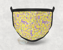 Load image into Gallery viewer, Yellow Letters Teacher Printed Mask